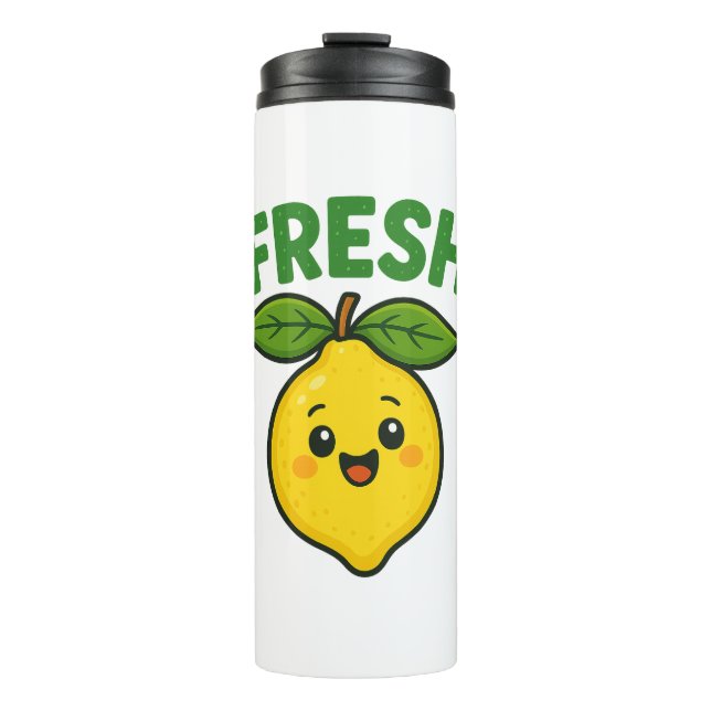 Termo Limón fresco con hojas (Anverso)