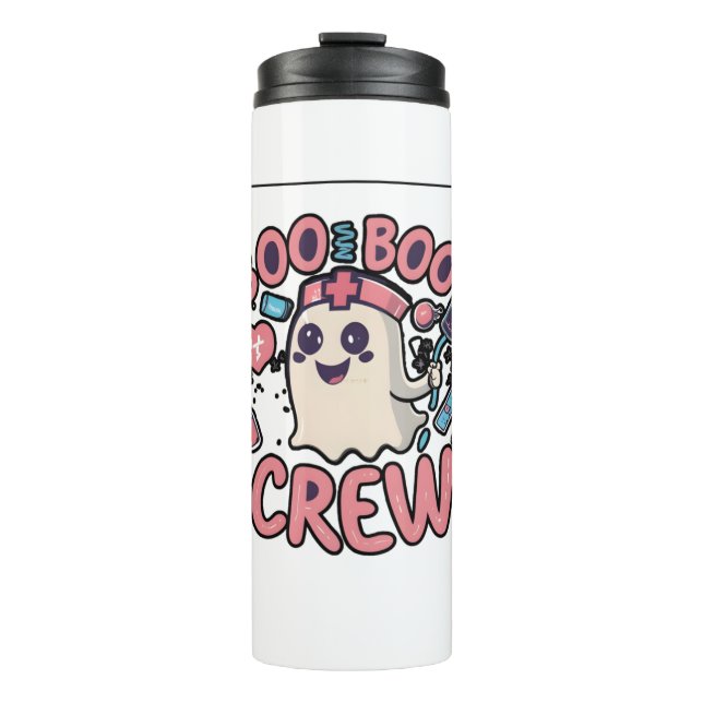 Termo linda enfermera fantasma de Halloween (Anverso)