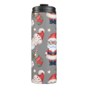 Termo linda santa y navidades vibran con muñecos de niev