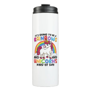 Termo Lindo Arcoíris de Unicornio Divertido