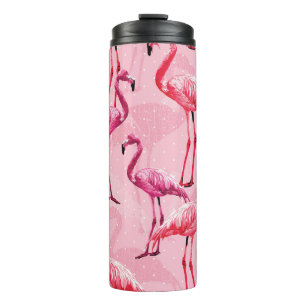 Termo Lindo Flamingo Bird Pink Seamless Pattern