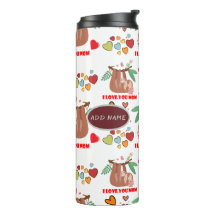 Lindo patrón de Sloth Brown que te amo a mamá