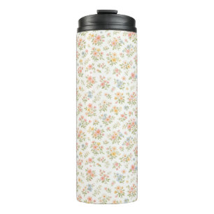 Termo Lindo patrón floral sin costuras pequeño y delicad