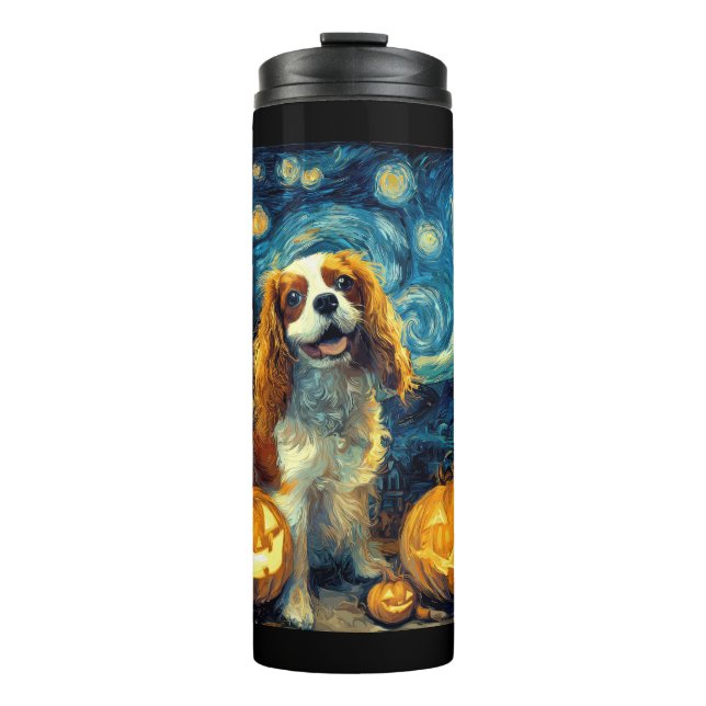 Termo Lindo perro Cavalier King Charles Spaniel Hallowee (Anverso)