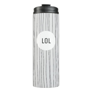 Termo Líneas minimalista hecho a mano de las telas a