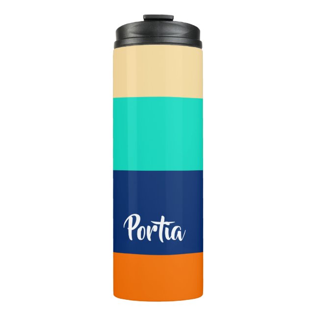 Termo Líneas multicolores con patrones (Anverso)