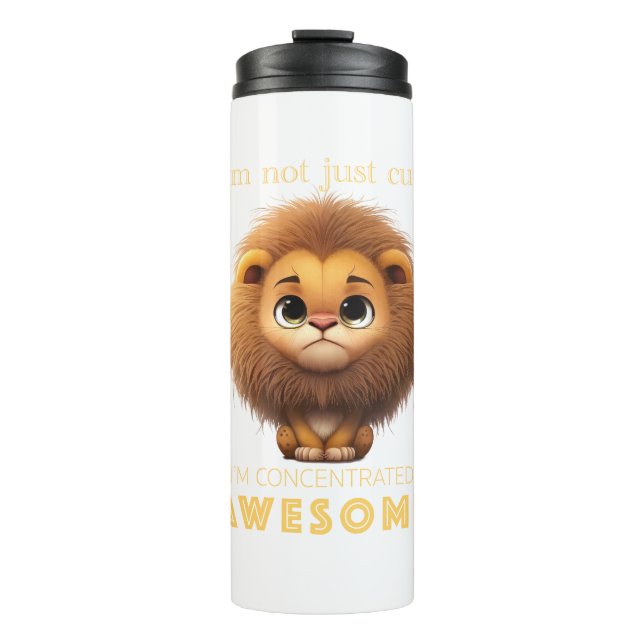 Termo Lion concentrado Impresionante Cute Adorable Funny (Anverso)