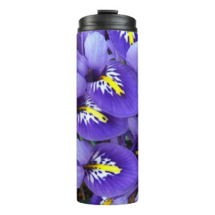 Termo Lirios Azules Miniatura Floral de Primavera