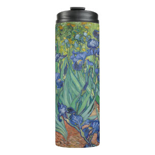 Termo Lirios, pintura al óleo floral, Vincent Van Gogh