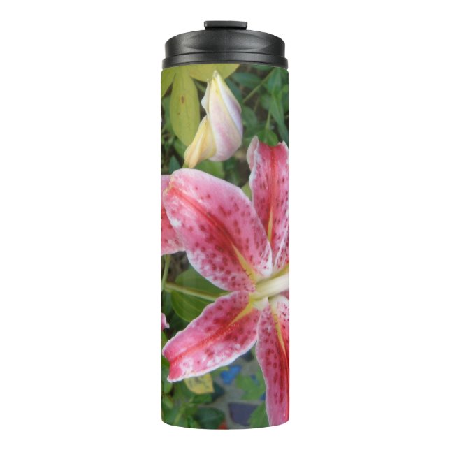 Termo Lirios Stargazer Jardín Floral (Anverso)