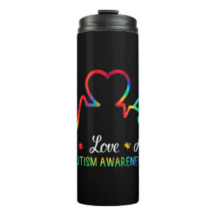 Termo Live Love Accept Autism Awareness Mes Shirt, Hea