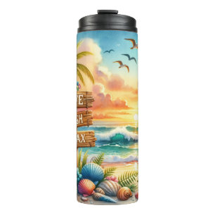 Termo Live Love Laugh Beach Thermal Tumbler
