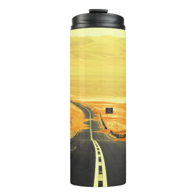 Termo Liwa Oasis Asphalt Road, Dunas. (Anverso)