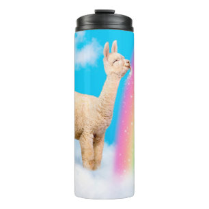 Termo Llama: Arcoiris golpeando