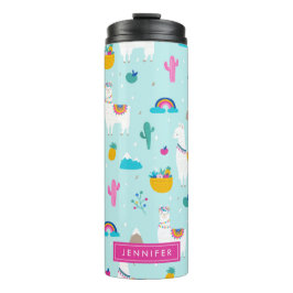 Termo Llamas a la fiesta con arcoiris personalizadas