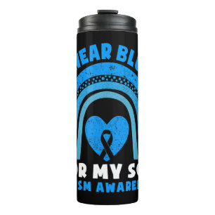 Termo Llevo Azul Para Mi Hijo Regalos De Concienciación 