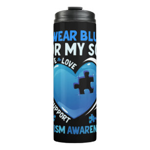 Termo Llevo Azul Para Mi Hijo Regalos De Concienciación 