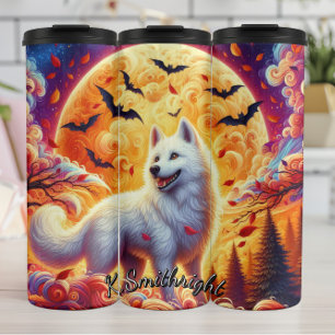 Termo Lobo blanco de luna llena
