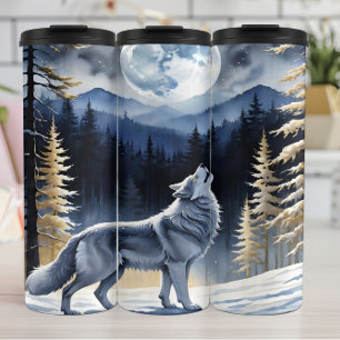 Termo Lobo De Invierno, Aúl De Luna, Bosque De Nieve.