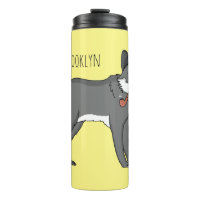 Lobo gris con ilustracion de personalizado de tube