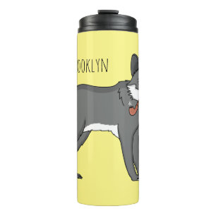 Termo Lobo gris con ilustracion de personalizado de tube