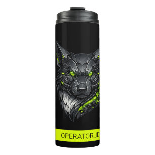 Termo Lobo Mecha Cyberpunk Nombre Personalizado