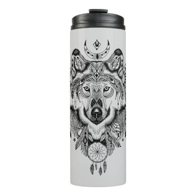 Termo Lobo tribal indio (Anverso)