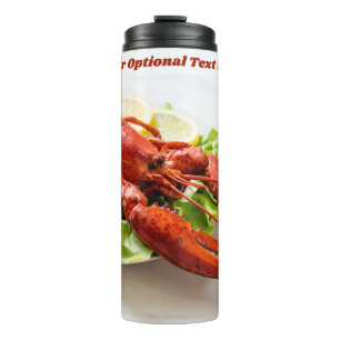 Termo Lobster de texto de personalizado