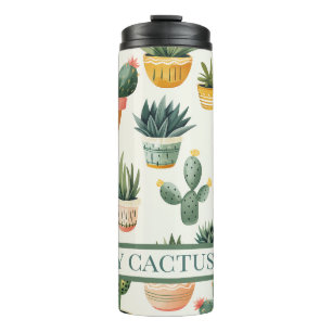 Termo "¡Loca cactus señora! texto sobre el diseño de un