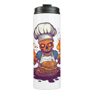 Termo Locura del chef Skull - Funny Cooking Skeleton