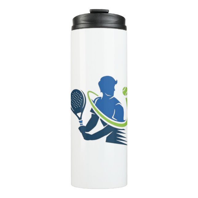 Termo Logo del Club de Tenis - Acción dinámica, estilo d (Anverso)