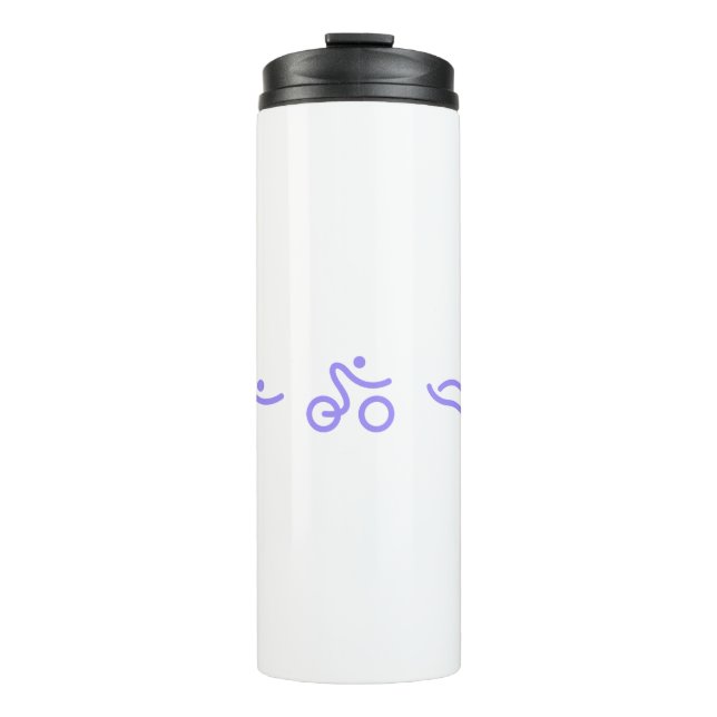 Termo Logo púrpura de la luz de triatlón (Anverso)