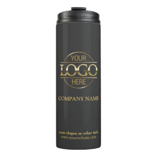 Termo Logotipo comercial de la Compañía Promocional Gris