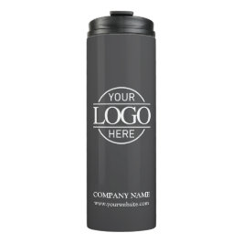 Termo Logotipo comercial de la Compañía Promocional Gris