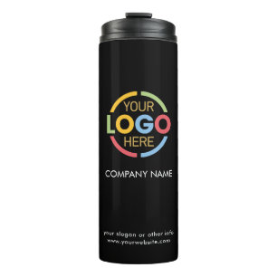 Termo Logotipo comercial de marca moderna Black & White 