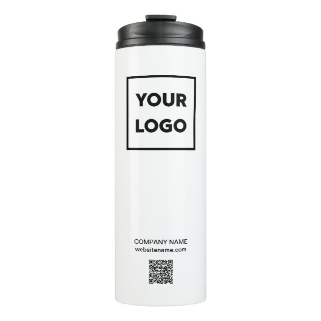 Termo Logotipo comercial de personalizado y código QR (Anverso)