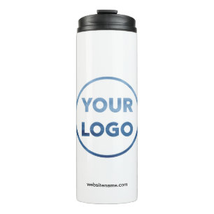 Termo Logotipo de Custom Company y Web site del negocio