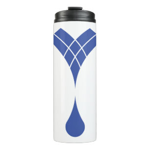 Termo logotipo de gota de agua en tumbler térmico
