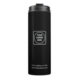 Termo Logotipo empresarial corporativo negro personaliza