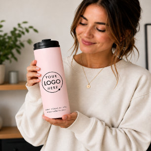 Termo Logotipo empresarial Minimalista moderno rosa so