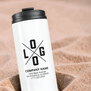 Termo Logotipo personalizado moderno para negocios peque