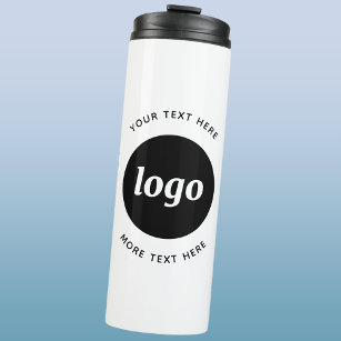 Termo Logotipo simple con negocio de texto