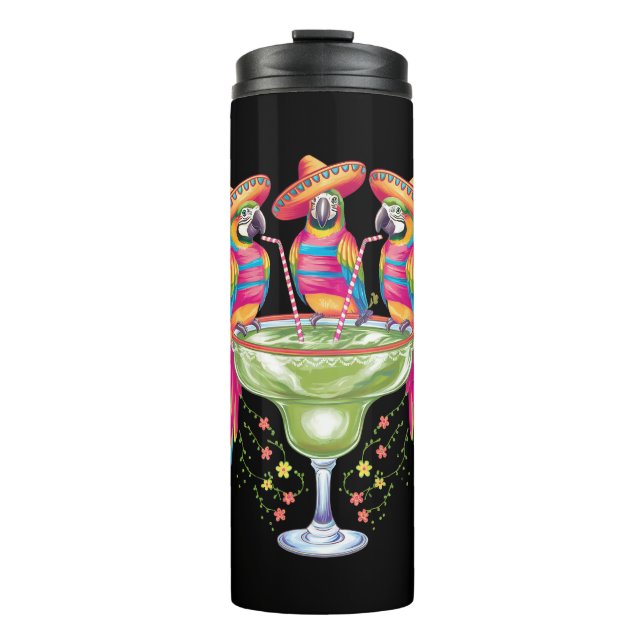 Termo Loro Cinco De Mayo Dulce Festín Mexicano (Anverso)