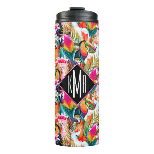 Termo Loros y monograma de las hojas de palma el  