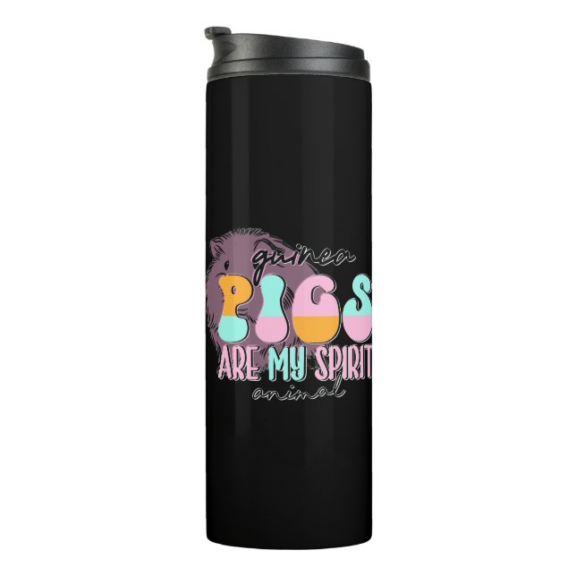 Termo Los cerdos de Guinea son mi animal espiritual (Rotado hacia la derecha)