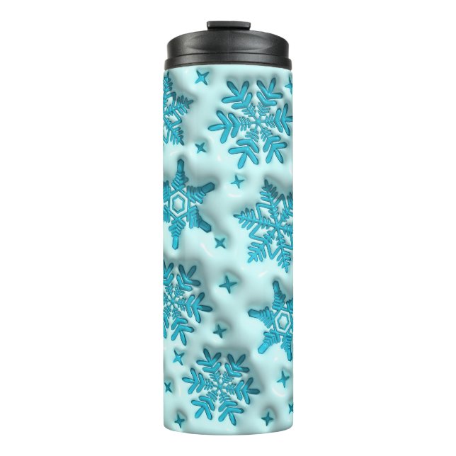 Termo Los copos de nieve inflados acarician tumbler: Sip (Anverso)