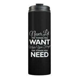 Termo Los deseos frente a las necesidades