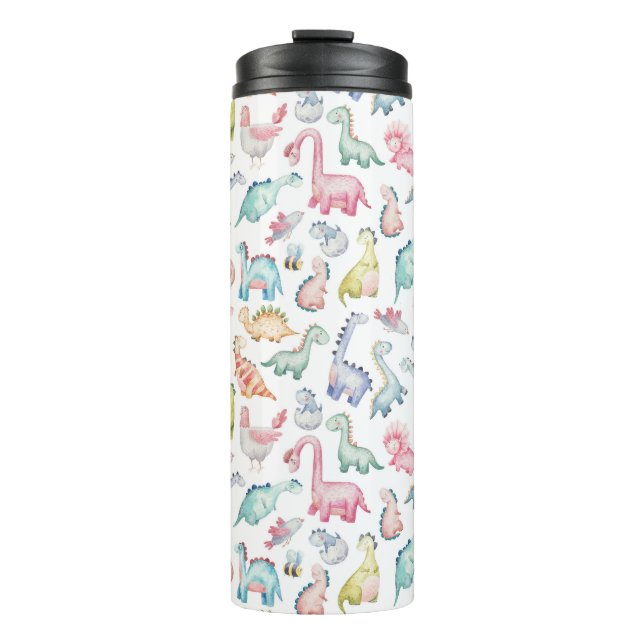 Termo Los dinosaurios, el patrón acuático de los niños. (Anverso)