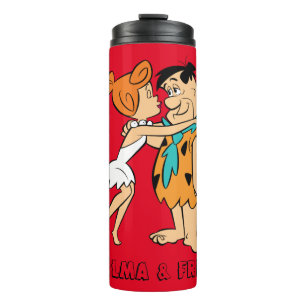 Termo Los Flintstones el   Wilma que besa a Fred