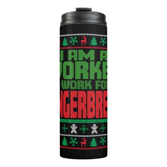 Termo Los Navidades de trabajo dicen (Anverso)